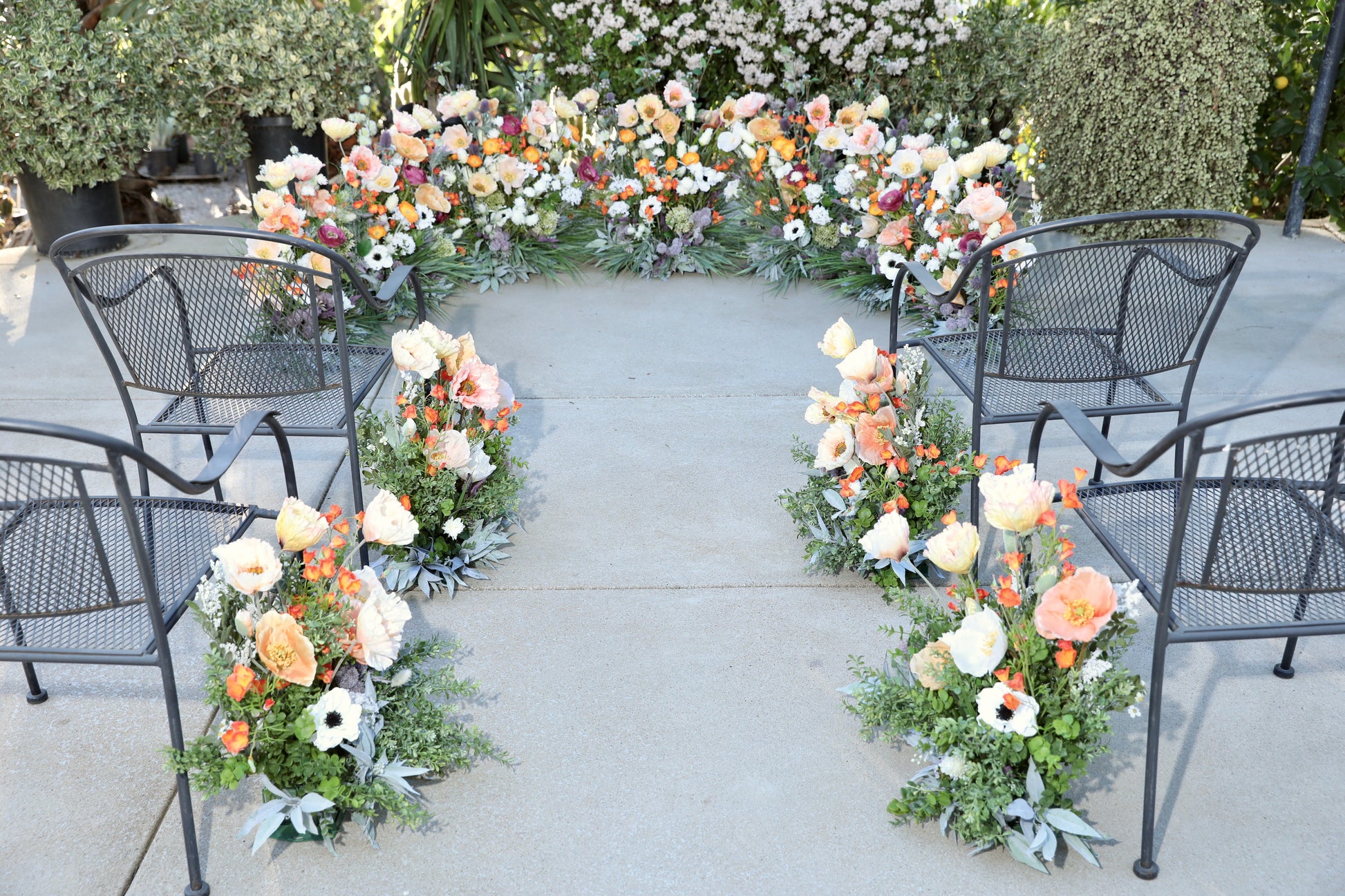 wedding decor, aisle decor, wedding flowers, artificial wedding flowers